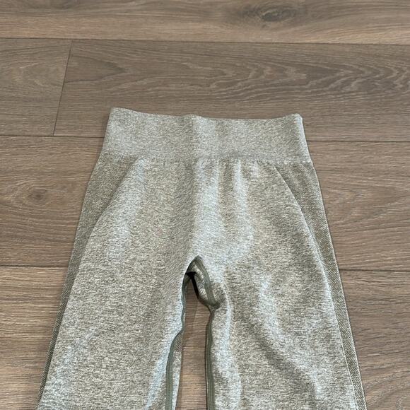 GYMSHARK Washed Khaki Marl/Blush Nude Flex High Waisted Active Leggings Size S - Picture 3 of 13